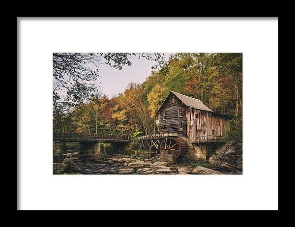 Grist Mill Framed Print featuring the photograph Babcock Grist Mill #1 by Erika Fawcett