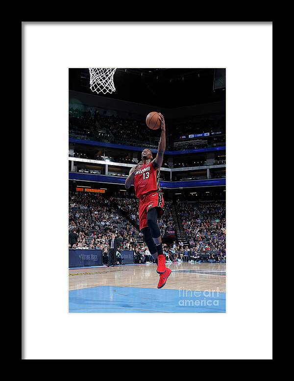 Nba Pro Basketball Framed Print featuring the photograph Bam Adebayo by Rocky Widner