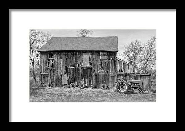 Barn Farm Framed Print featuring the photograph Barn on the Canal #2 by David Letts