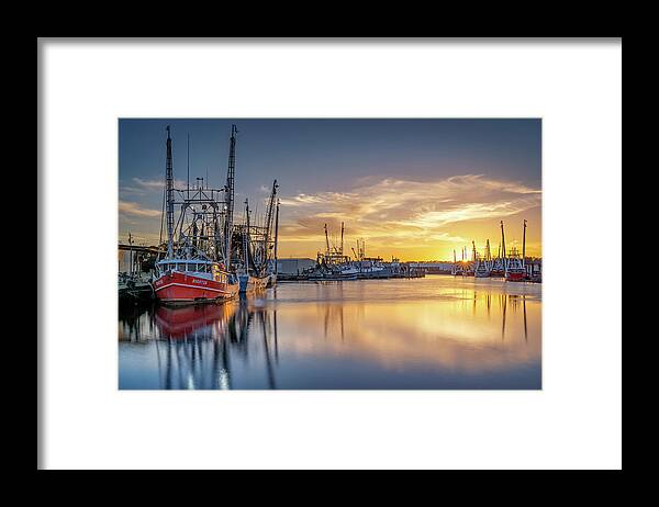 Bayou Framed Print featuring the photograph Bayou Sunset, 3/9/21 by Brad Boland