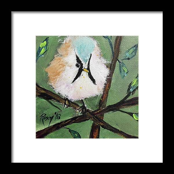 Bearded Tit Framed Print featuring the painting Bearded Tit by Roxy Rich