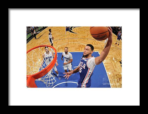 Nba Pro Basketball Framed Print featuring the photograph Ben Simmons by Fernando Medina