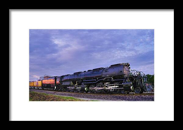 Big Boy #4014 Steam Locomotive Framed Print featuring the photograph Big Boy #4014 Steam Locomotive #3 by Robert Bellomy