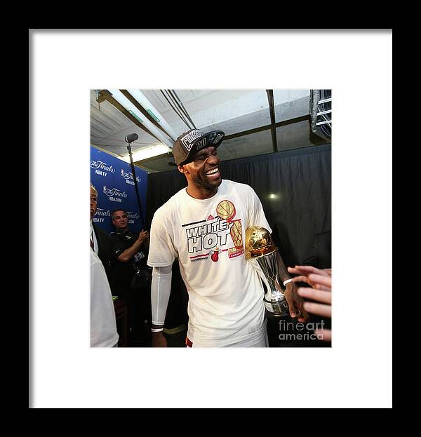 Playoffs Framed Print featuring the photograph Bill Russell and Lebron James #1 by Nathaniel S. Butler