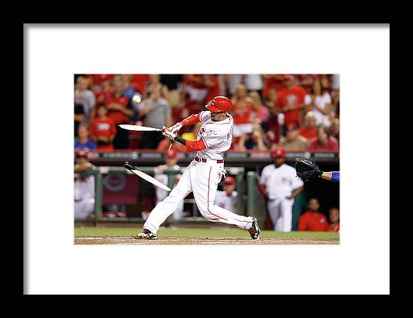 Great American Ball Park Framed Print featuring the photograph Billy Hamilton by Joe Robbins