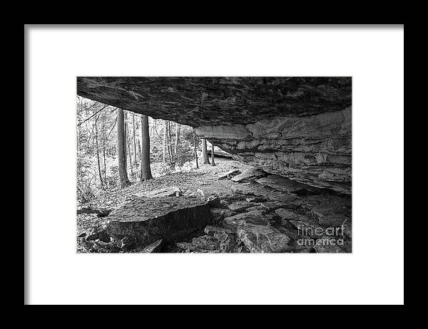 Tennessee Framed Print featuring the photograph Black And White Cave by Phil Perkins
