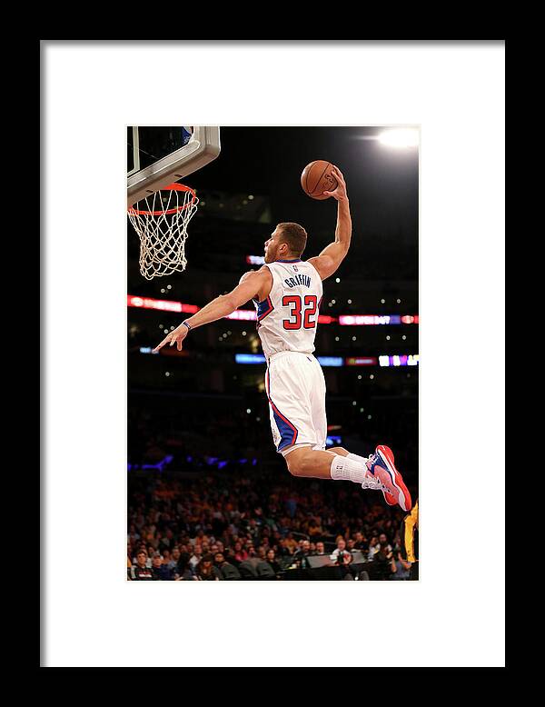 Nba Pro Basketball Framed Print featuring the photograph Blake Griffin by Stephen Dunn