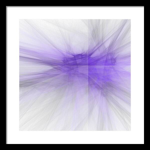 Rick Drent Framed Print featuring the digital art Purple Chrystalene by Rick Drent