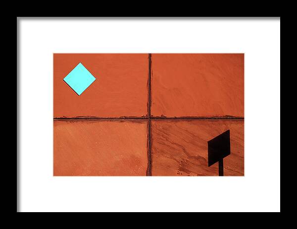 Blue Square Framed Print featuring the photograph Blue Square by Prakash Ghai