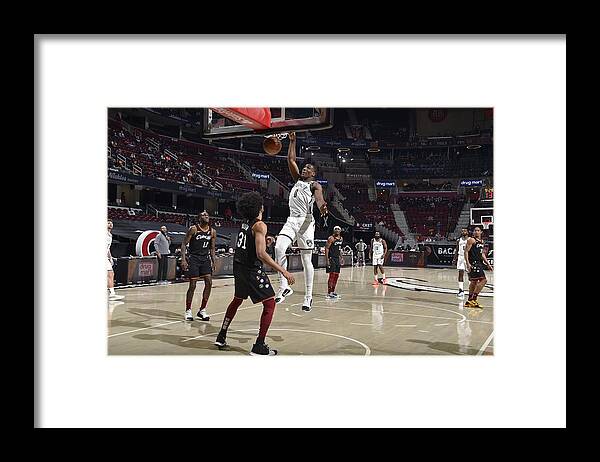 Nba Pro Basketball Framed Print featuring the photograph Brooklyn Nets v Cleveland Cavaliers by David Liam Kyle