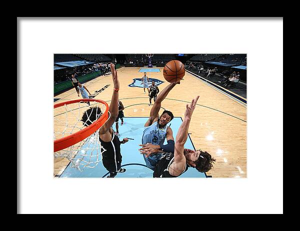 Nba Pro Basketball Framed Print featuring the photograph Brooklyn Nets v Memphis Grizzlies by Joe Murphy