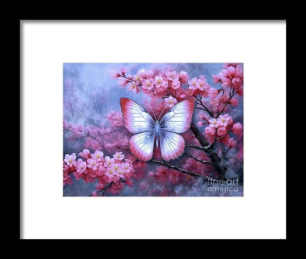 Butterfly Framed Print featuring the digital art Butterfly art 2 #2 by Elaine Manley