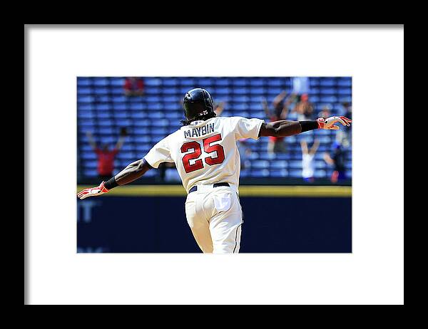 Atlanta Framed Print featuring the photograph Cameron Maybin #1 by Daniel Shirey