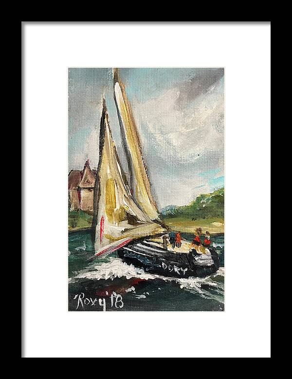 Cape Cod Framed Print featuring the painting Cape Sailing by Roxy Rich