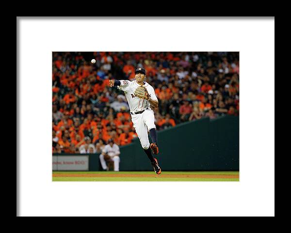 People Framed Print featuring the photograph Carlos Correa by Scott Halleran