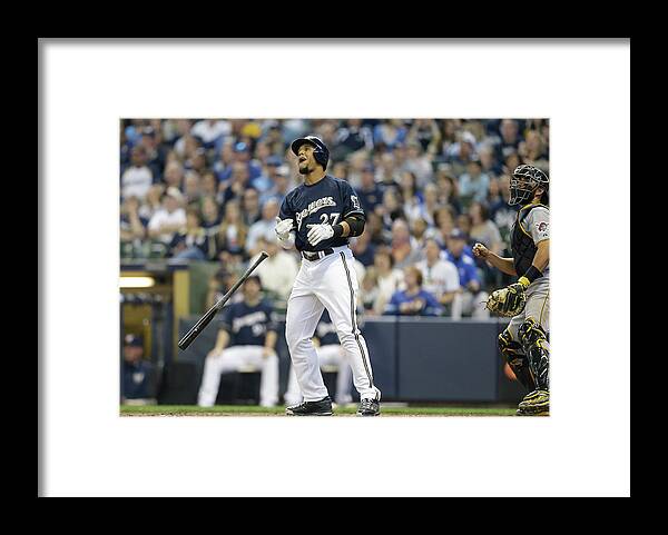 American League Baseball Framed Print featuring the photograph Carlos Gomez by Jeffrey Phelps