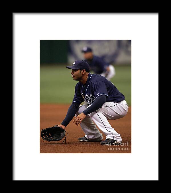 People Framed Print featuring the photograph Carlos Pena by Icon Sports Wire