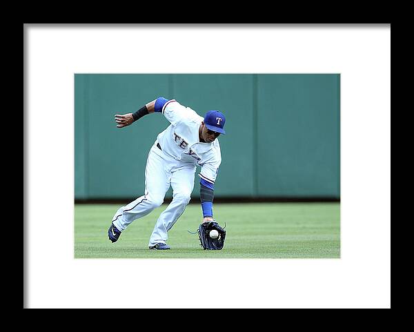 American League Baseball Framed Print featuring the photograph Carlos Santana by Rick Yeatts