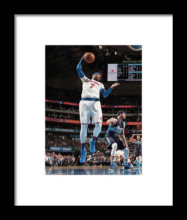 Nba Pro Basketball Framed Print featuring the photograph Carmelo Anthony by Glenn James