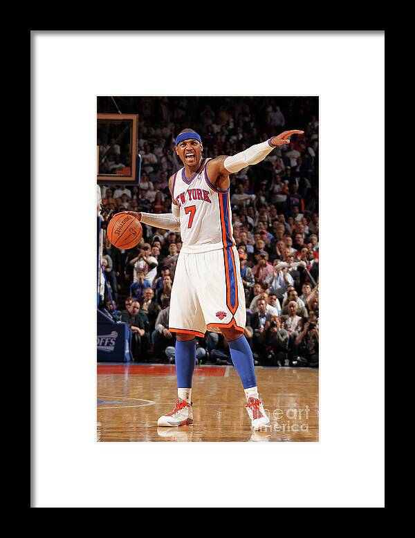Playoffs Framed Print featuring the photograph Carmelo Anthony by Nathaniel S. Butler