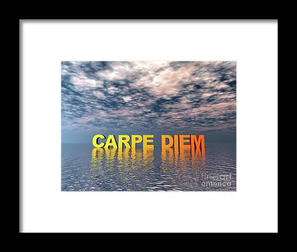Carpe Diem Framed Print featuring the digital art Carpe Diem #1 by Phil Perkins