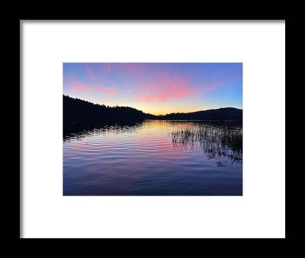 Sunset Framed Print featuring the photograph Cascade Lake Sunset by Jerry Abbott