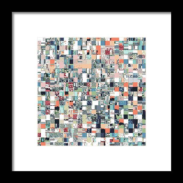 Geometry Framed Print featuring the digital art Chaotic Geometric Pattern #1 by Phil Perkins