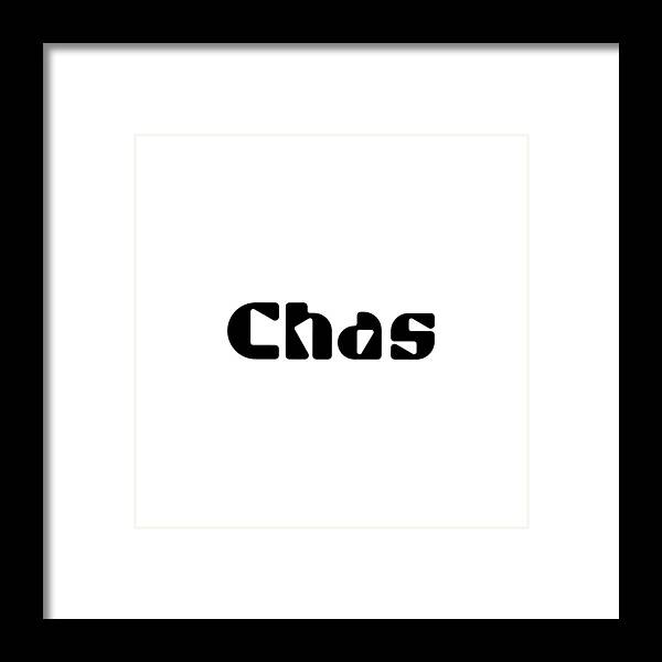Chas Framed Print featuring the digital art Chas #1 by TintoDesigns