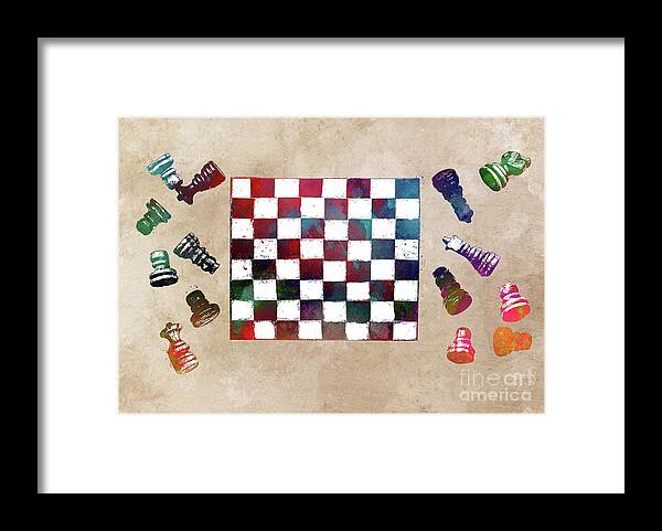 Chess Framed Print featuring the digital art Chess #chess #sport #1 by Justyna Jaszke JBJart