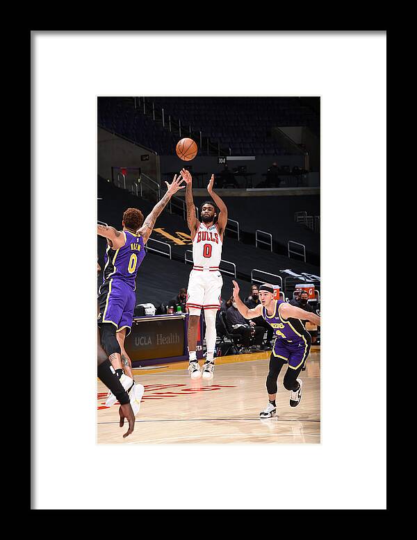Coby White Framed Print featuring the photograph Chicago Bulls v LA Lakers #1 by Adam Pantozzi