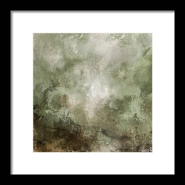 Abstract Framed Print featuring the painting Chocolate Mint #1 by Jai Johnson