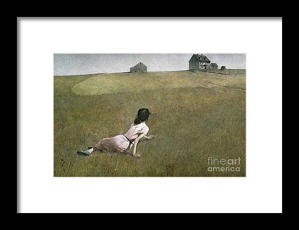 Andrew Wyeth Framed Print featuring the painting Christinas World #1 by Andrew Wyeth