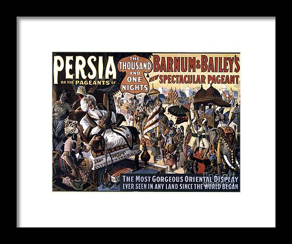 1916 Framed Print featuring the drawing Circus Poster, 1916 #1 by Granger