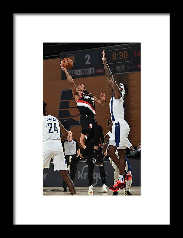 Nba Pro Basketball Framed Print featuring the photograph C.j. Mccollum by David Dow