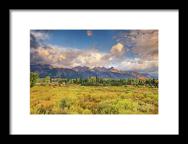 Dave Welling Framed Print featuring the photograph Clearing Storm Blacktail Ponds Grand Tetons National Park by Dave Welling