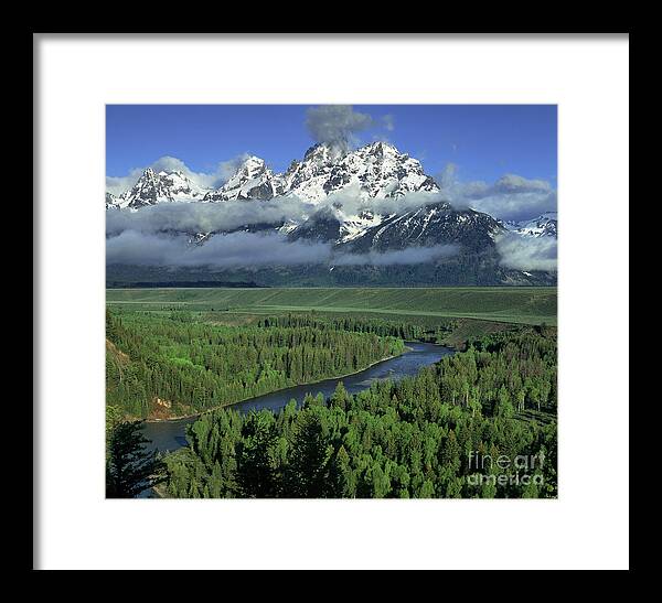 Dave Welling Framed Print featuring the photograph Clearing Storm Snake River Overlook Grand Tetons Np by Dave Welling