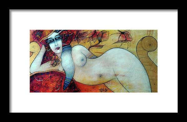Albena Framed Print featuring the painting Cleopatra #1 by Albena Vatcheva