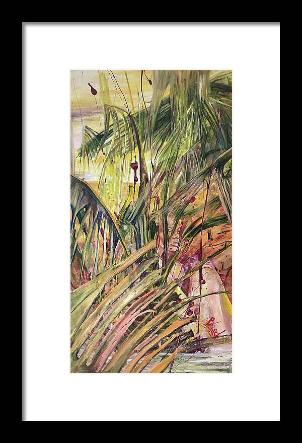 Palms Framed Print featuring the painting Come by Peggy Blood