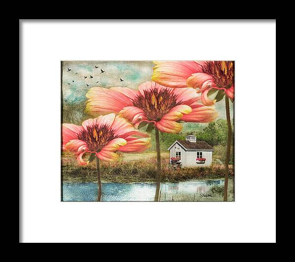 Flower Framed Print featuring the photograph Covered in Love by Shara Abel