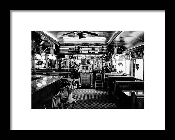 Hatboro Framed Print featuring the photograph Daddypops Diner, Hatboro, PA - 2020 by Stephen Russell Shilling