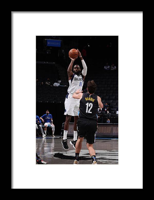 Tim Hardaway Jr Framed Print featuring the photograph Dallas Mavericks v Brooklyn Nets #1 by Nathaniel S. Butler