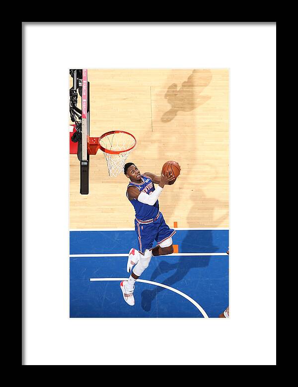 Nba Pro Basketball Framed Print featuring the photograph Dallas Mavericks v New York Knicks by Nathaniel S. Butler