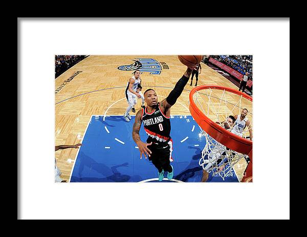 Nba Pro Basketball Framed Print featuring the photograph Damian Lillard by Fernando Medina