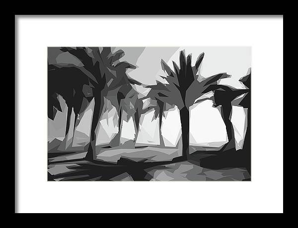 Palm Trees Framed Print featuring the photograph Dancing palms #1 by Gary Browne