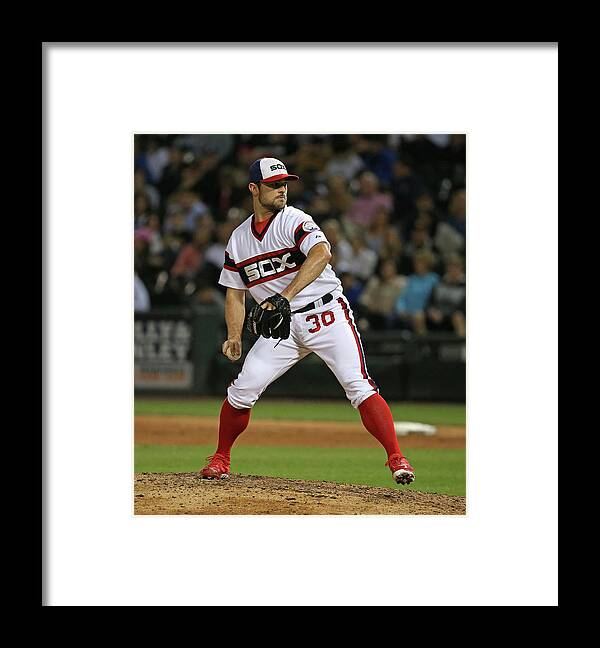 American League Baseball Framed Print featuring the photograph David Robertson #1 by Jonathan Daniel