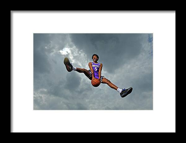 Nba Pro Basketball Framed Print featuring the photograph De'aaron Fox by Jesse D. Garrabrant