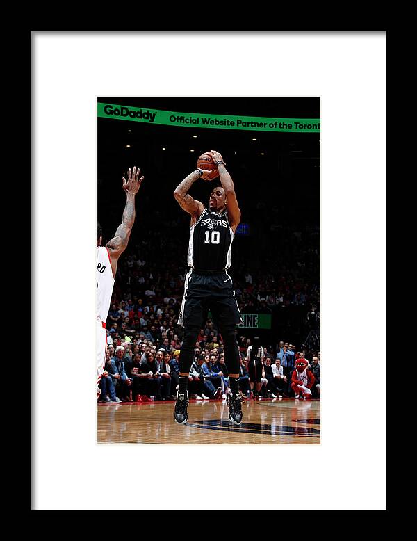 Nba Pro Basketball Framed Print featuring the photograph Demar Derozan by Mark Blinch