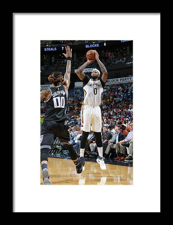 Smoothie King Center Framed Print featuring the photograph Demarcus Cousins by Layne Murdoch Jr.