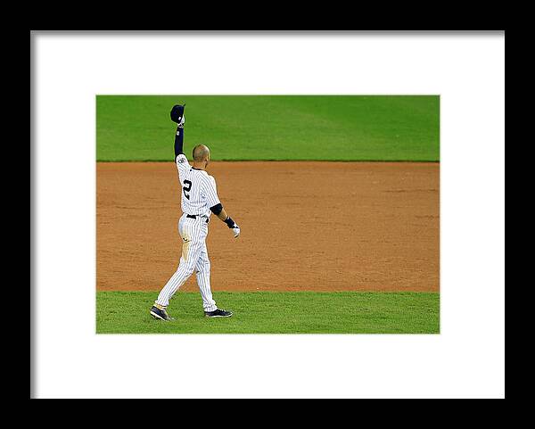 Ninth Inning Framed Print featuring the photograph Derek Jeter by Alex Trautwig
