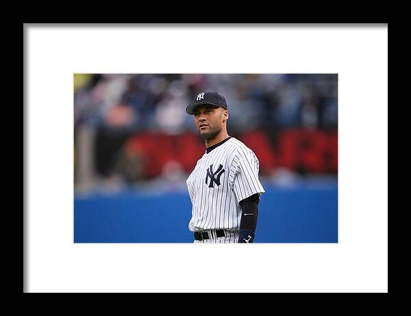 People Framed Print featuring the photograph Derek Jeter by Chris Mcgrath